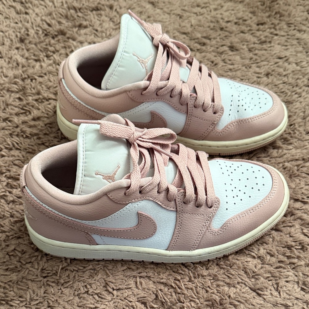 Nike Women's Blush Pink and White Sneakers